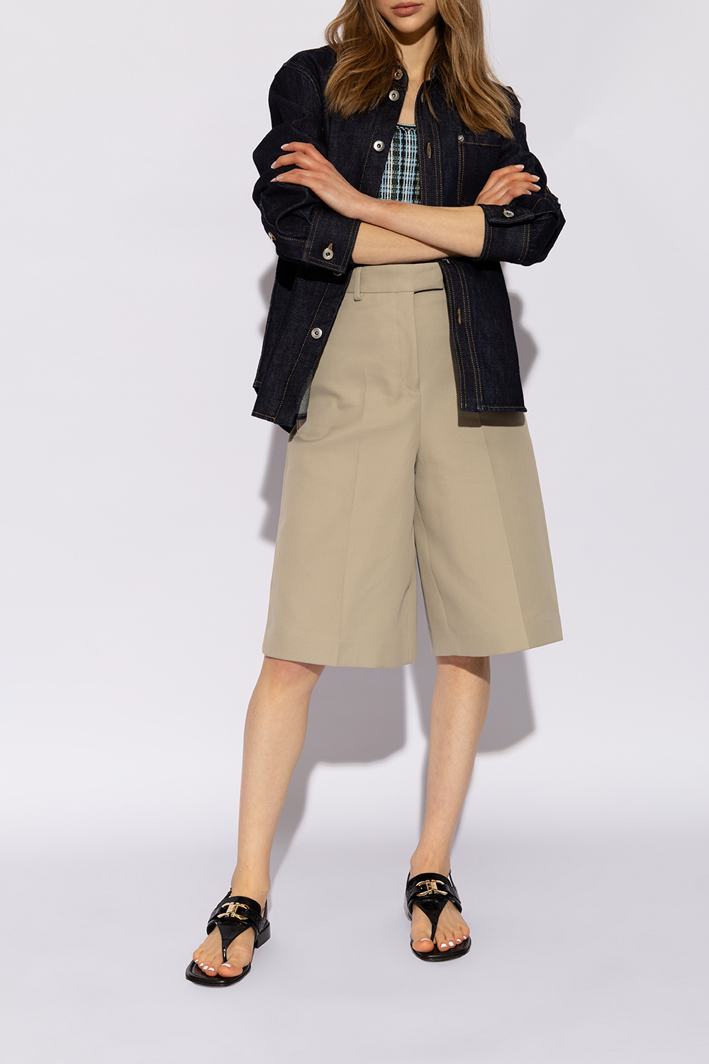 【24SS NEW】FERRAGAMO_women / LULA サンダル / Cream Black FERRAGAMO 'Lula' Sandals | Women's Shoes | Vitkac